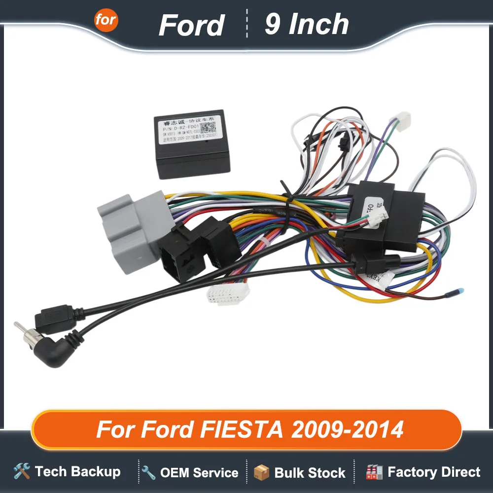 For Ford FIESTA 2009-2014 9 Inch Car Radio Fascia Frame 2DIN Install Panel Dashboard