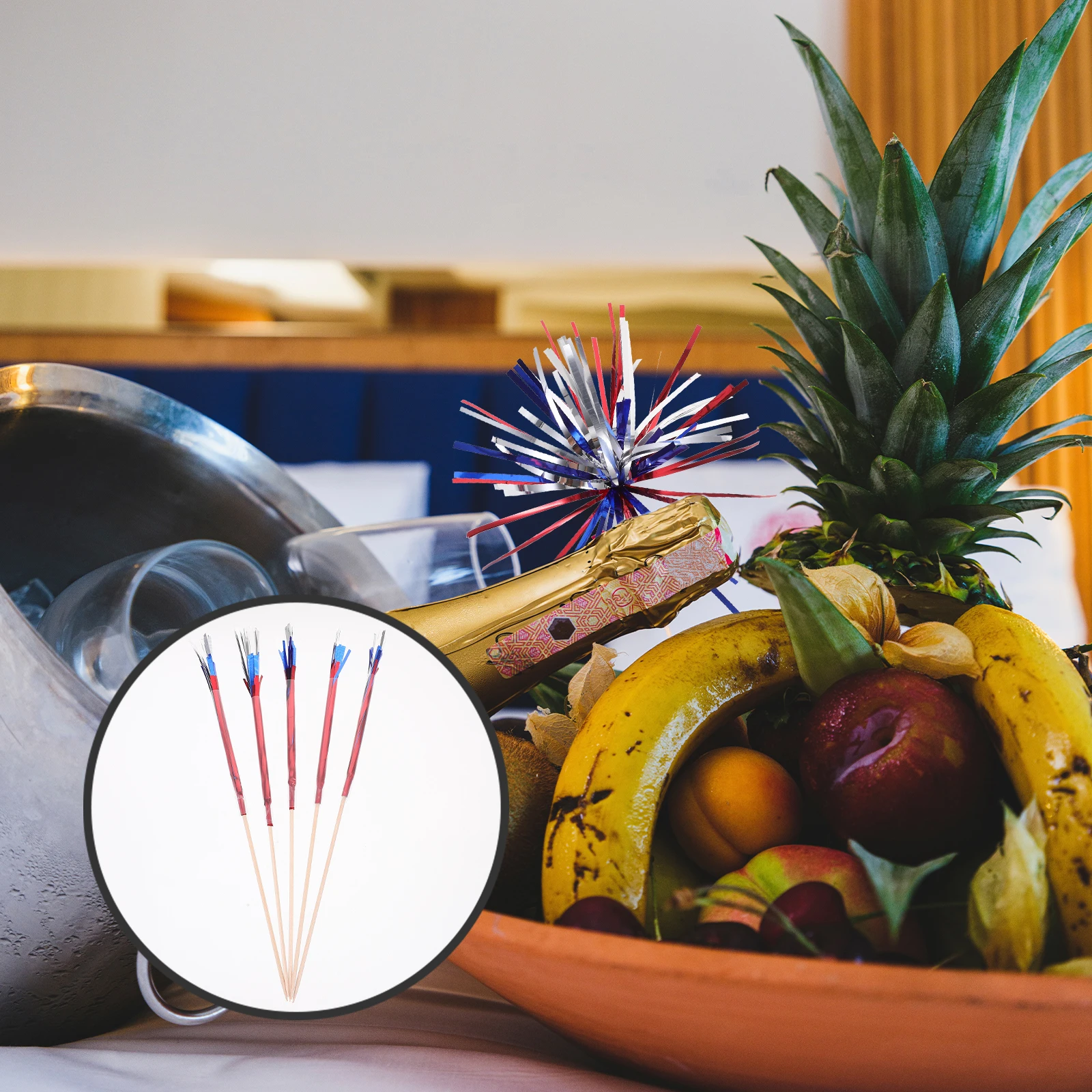

100pcs Fruit Plate Decoration Sign Wood Food For Dessert Party Cake Appetizer Multi Function Sticks Snack Picks Bar Tools Wood