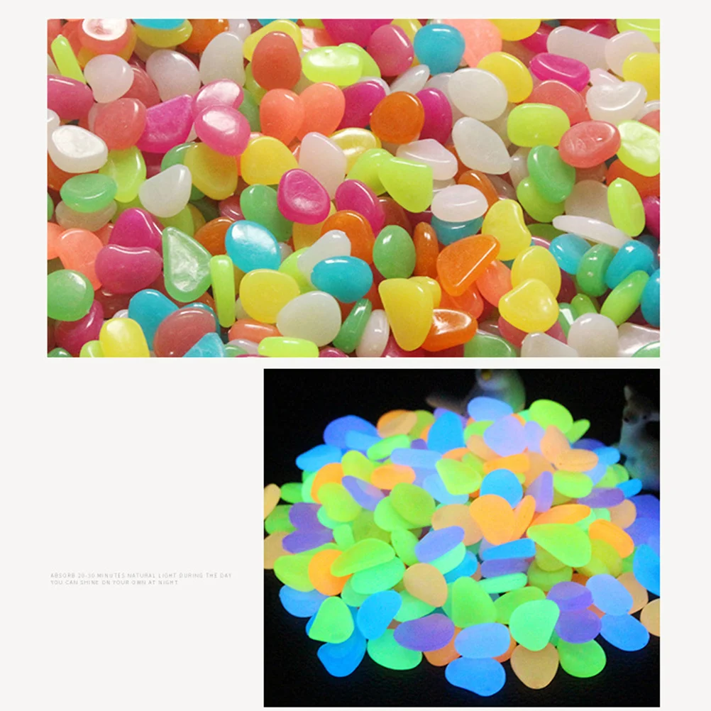 

50 Pcs Non-toxic Pebbles Stones Rock Gravel Ornaments Aquarium Decoration for Fish Tank