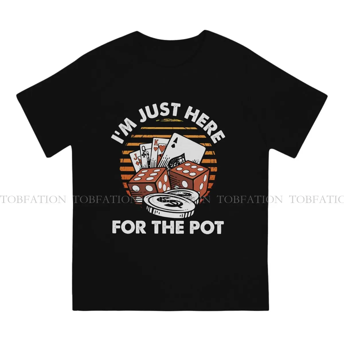 I’m Just Here for the Pot Funny Poker Essential TShirt For Men Poker Tops Style T Shirt 100% Cotton Print Fluffy Creative Gift