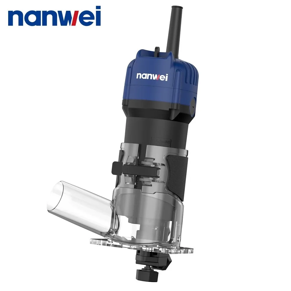 Electric Hand Trimmer Router 800W Wood Laminate Milling Engraving Tool Brushless Motor for Woodworking DIY