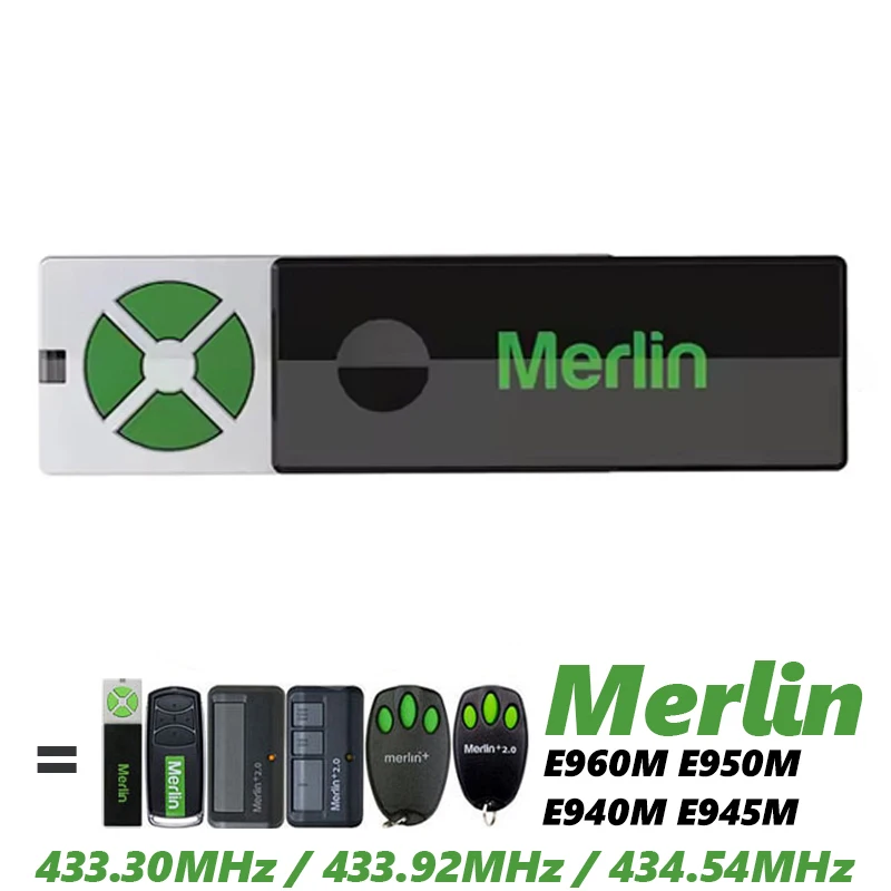 Special Offer Merlin E950M Remote Security+ 2.0 Garage Door Remote / Opener 433.30 433.92 434.54MHz