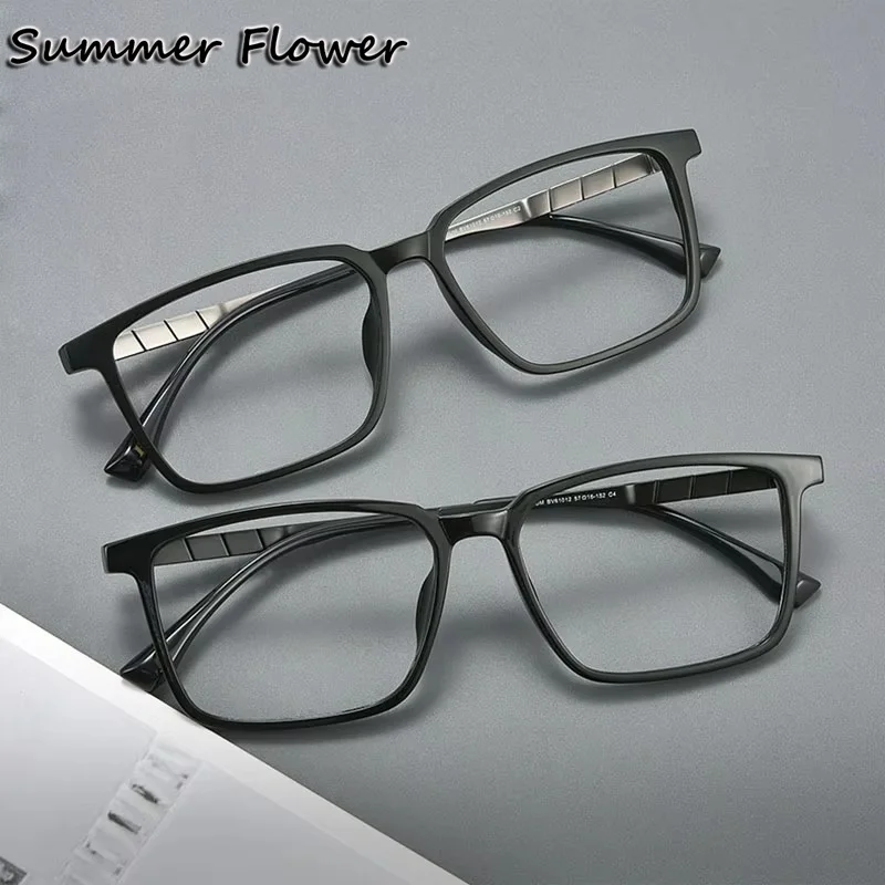

57mm Prescription Glasses Men Optical TR90 Eyeglasses Frames Male Titanium Temple Oversize Spectacles for Recipe Eyewear