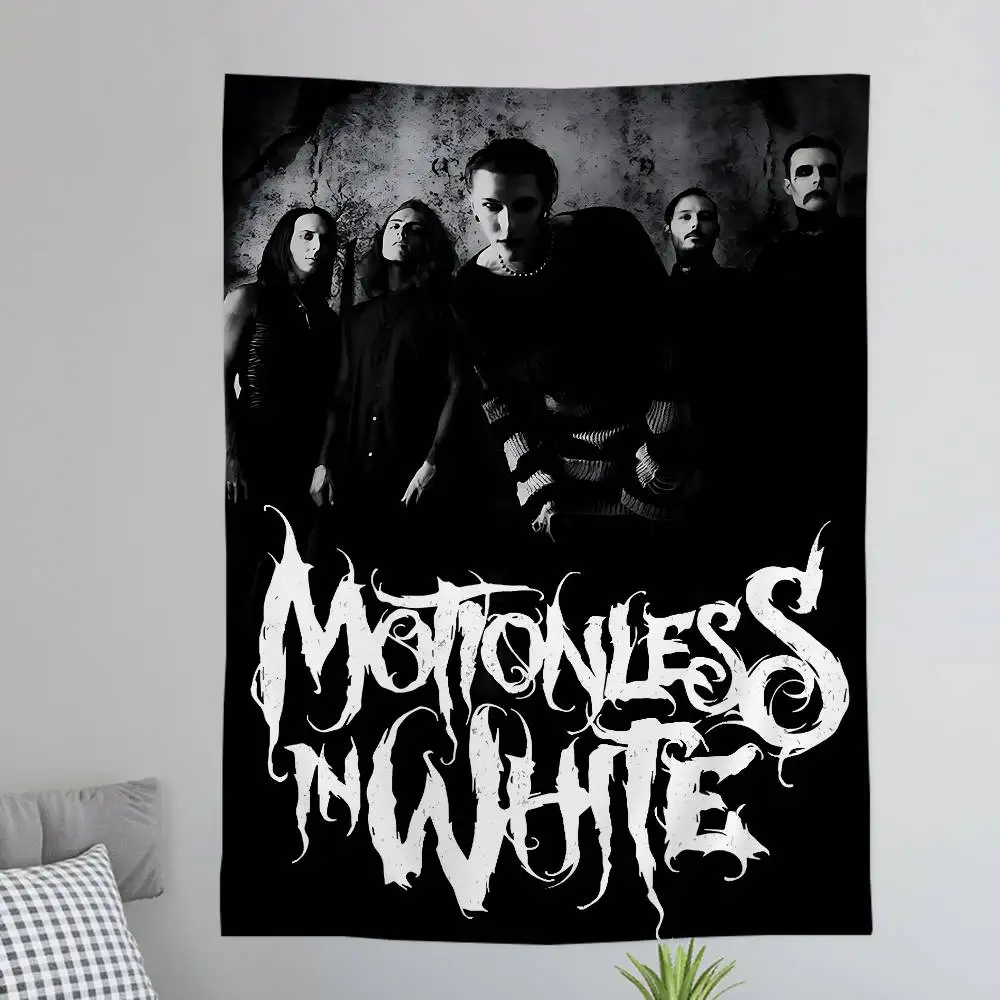 Metal Band Motionless In White Tapestry Art Printing Japanese Wall Tapestry Anime Wall Hanging Home Decor