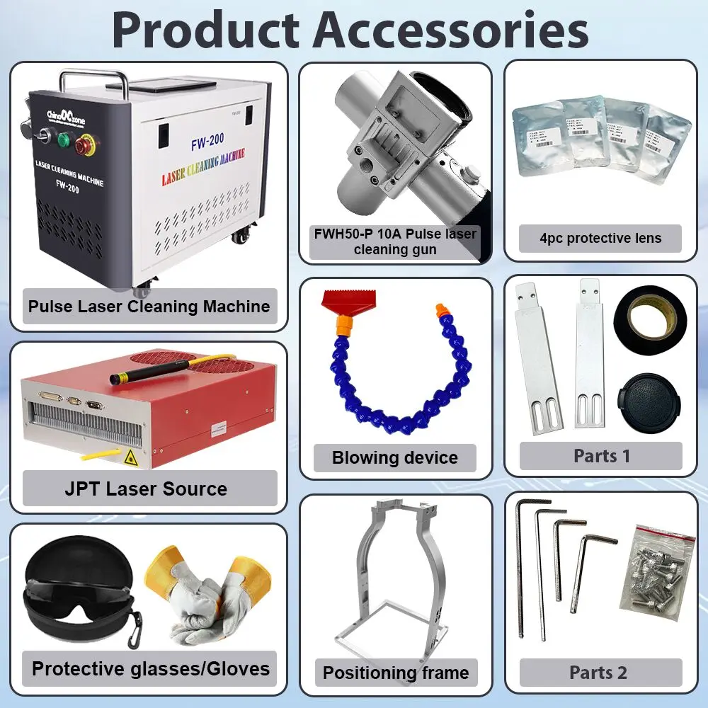 Nouveau 500W professionnel JPT pulsé Laser Machine de nettoyage industriel haute précision métal bois rouille peinture à l'huile enlever Laser nettoyant