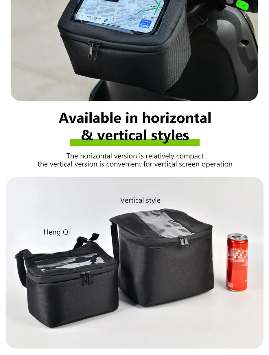 SEAMETAL Motorrad-Fahrrad-Lenkertasche, multifunktionale Fahrradtasche, Handyhalterung, Aufbewahrungstaschen für Outdoor-Radfahren – Detail 2