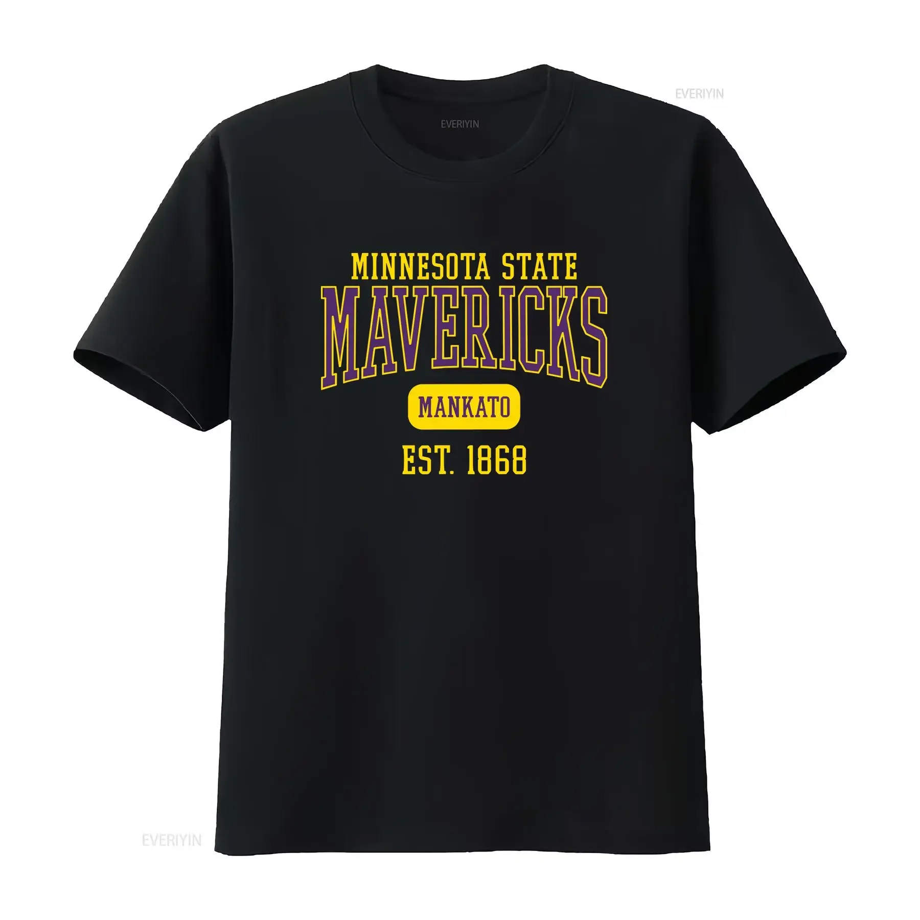 Minnesota State Mankato Mavericks Est Date T Shirt vintage Washed Casual homme fashion Stretched Soft Top For Everyday Wear