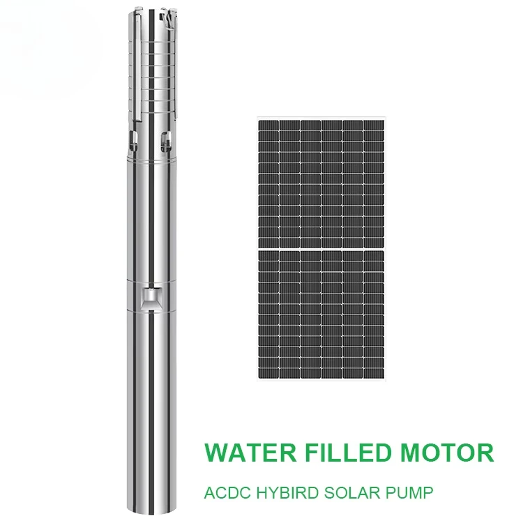Pumpe mit wassergefülltem Motor und integriertem ControllerDc bürstenloses Solarbewässerungswasser