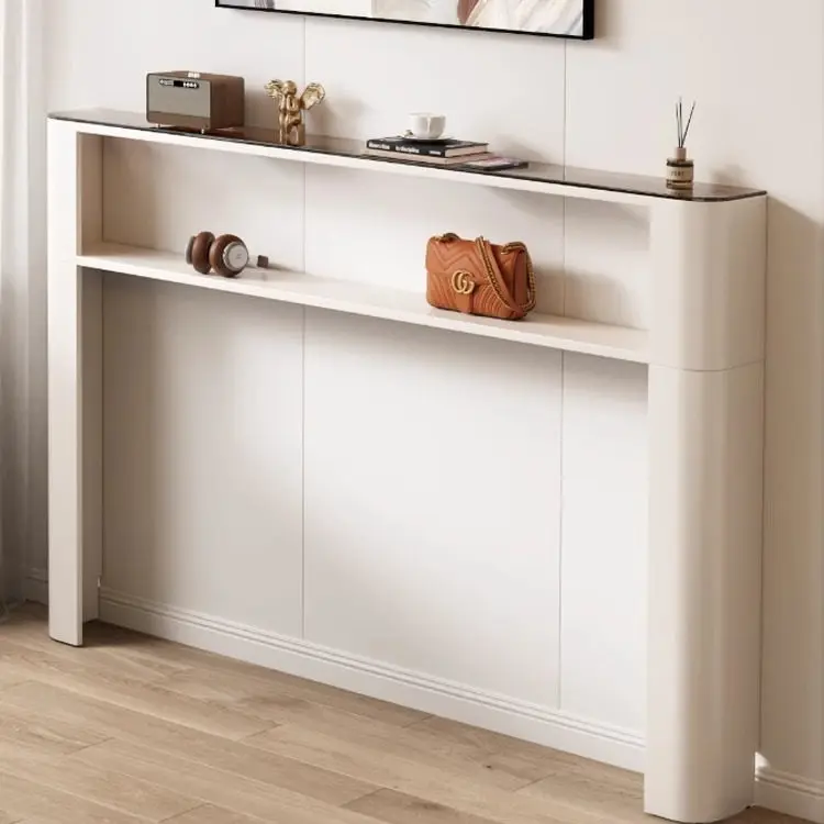 

Полка за диваном, радиатор, пристенный столик для гостиной, длинный стол в стиле лёгкой роскоши, полка для прихожей, ультраузкая прикроватная тумбочка.