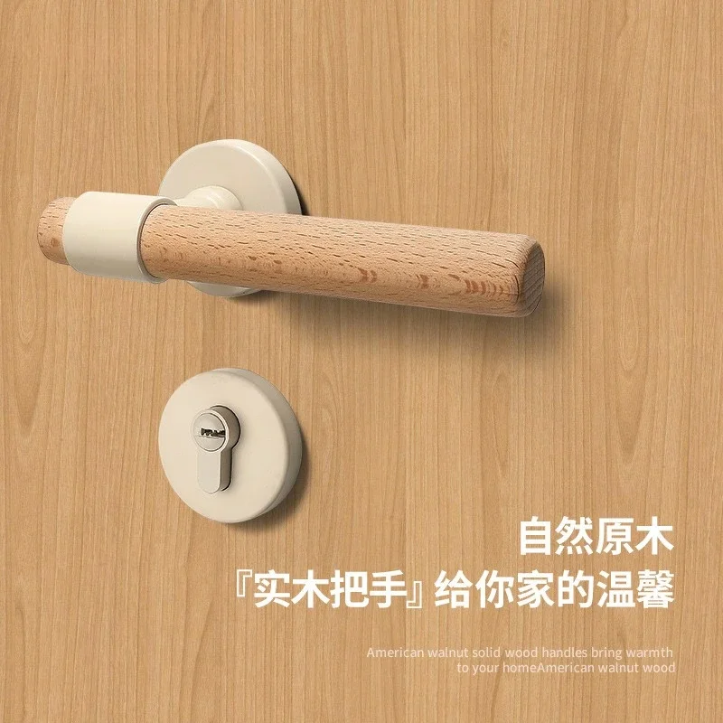 

Магнитный бесшумный дверной замок Log Wind 2026 из американского ореха для межкомнатных дверей, подходит для дверей толщиной 35-50 мм