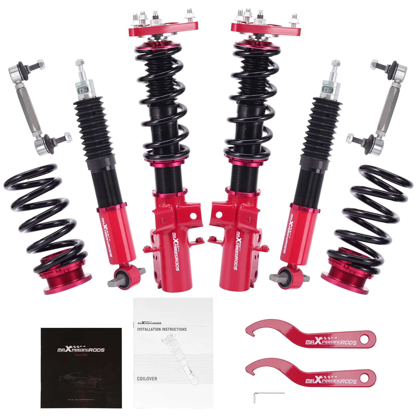 

Coilover Suspension Strut Kit For Ford Mustang 15-21 Adj. Damper Shock Absorbers