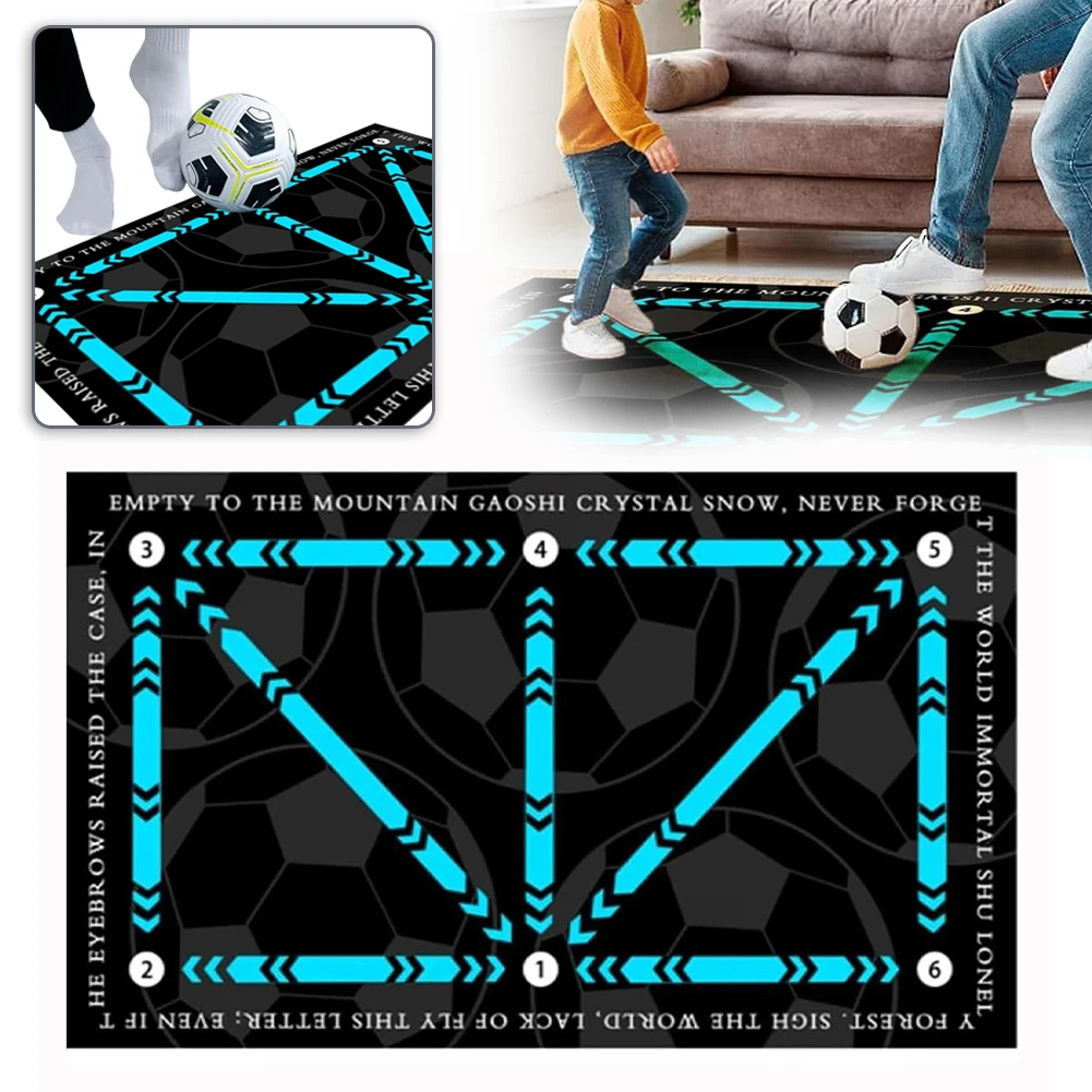 Football Footwork Training Anti-Slip Mat Indoor Outdoor Football Drill Equipment For Indoor House