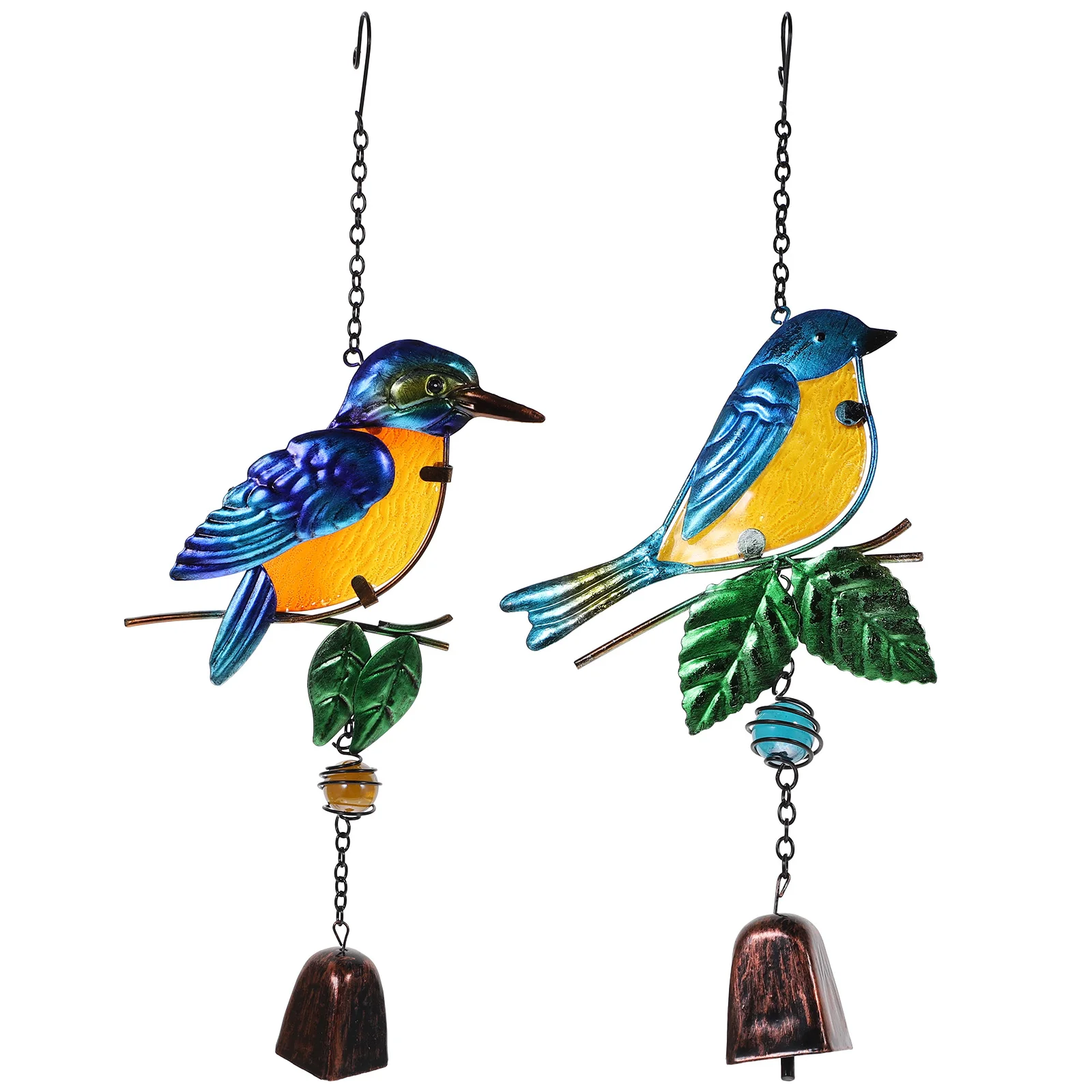 

Glass Painted Wind Chimes Bell Hanging Decorations Clear Colored Metal Hook Sturdy Birthday Wedding Balcony Yard Garden