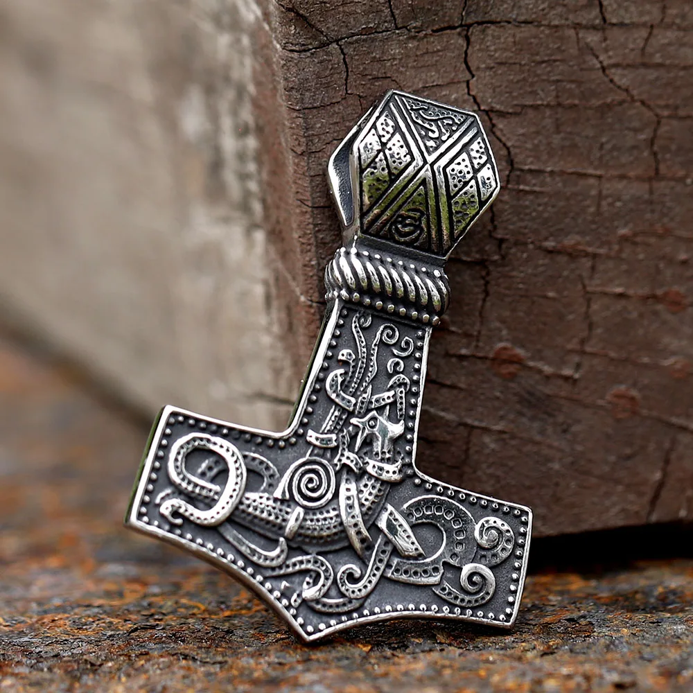 2023 New Arrival 316L Stainless Steel Viking Thor Hammer Multiple Styles Hammer Mjolnir Pendant Scandinavian Norse Jewelry