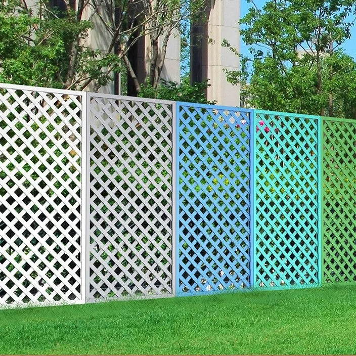 wood fence White courtyard Garden fence Guardrail mesh Climbing rattan  Wall partition Outdoor flower stand