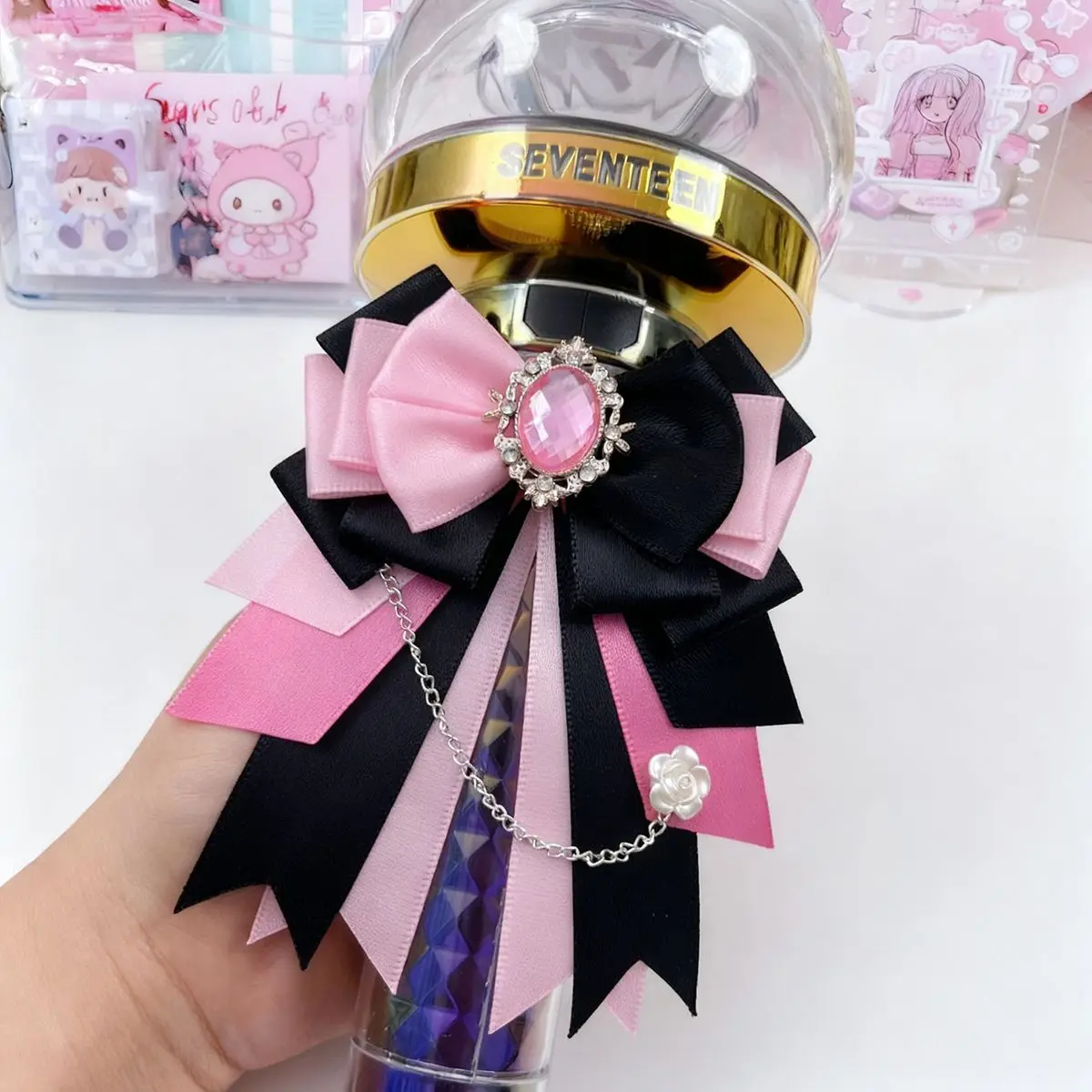 

Концертная палочка для аплодисментов, легкие палочки, банты, женская одежда в стиле Лолиты, рубашки с воротником и цветами, оригинальные ленты ручной работы, галстуки-бабочки с кристаллами