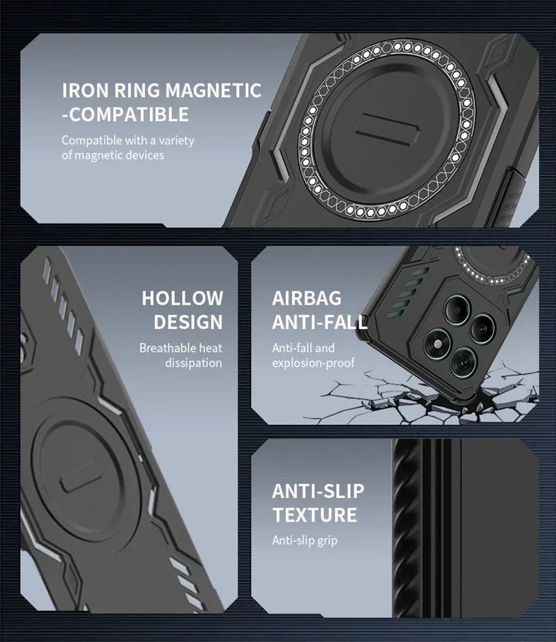 حافظة حماية للشحن اللاسلكي Magsafe بعدسة مقاومة للصدمات لهاتف Motorola Moto Edge 50 60 Pro Fusion Neo #2