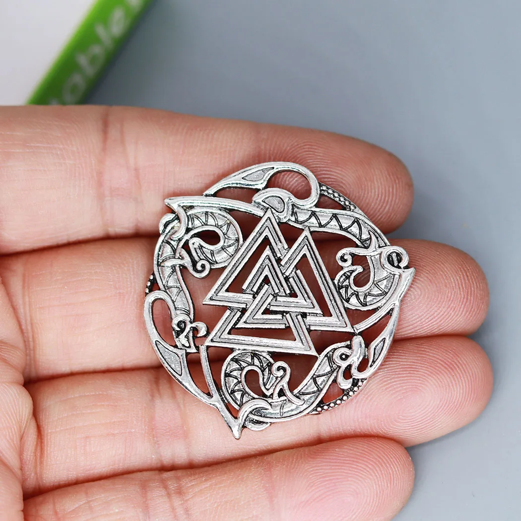 3pcs/Lot Norse Mythology Valknut Charm Trebling Pendant for DIY Necklace Handmade Jewelry Making Bulk Accessories