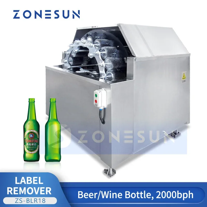 ZONESUN Bottle Label Remover Machine Remove  Taking Off Stickers Labels From Bottles ZS-BLR18