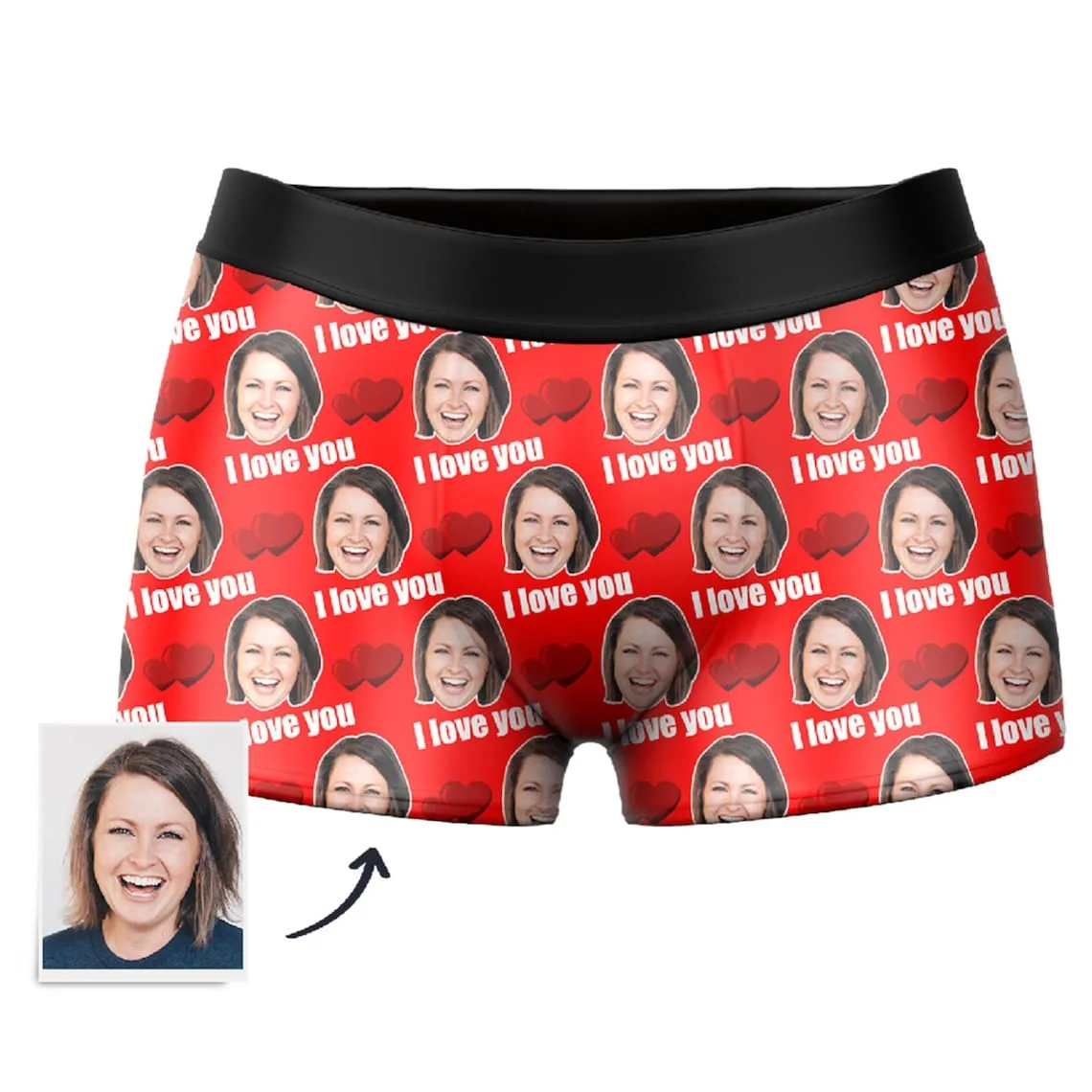 Custom Photo Boxer Briefs Personalized Boxers For Husband/Boyfriend Popular Anniversary/Birthday Gift Print Face Underwear Men