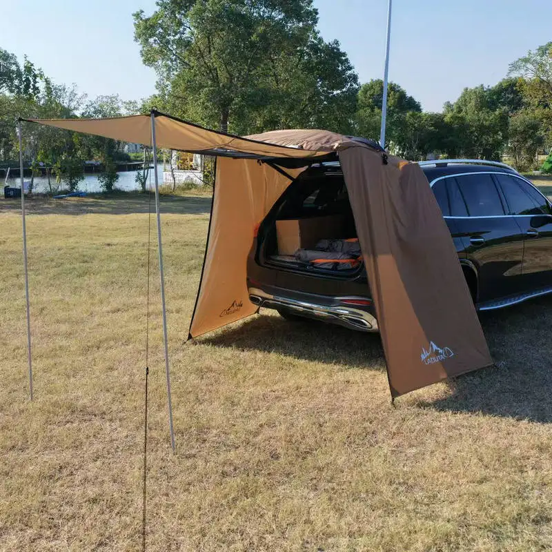 Rainproof SUV Rear Boot Extension Tent Portable Outdoor Camping Car Tail Awning Sunshade Vehicle Tailgate Connect Tent