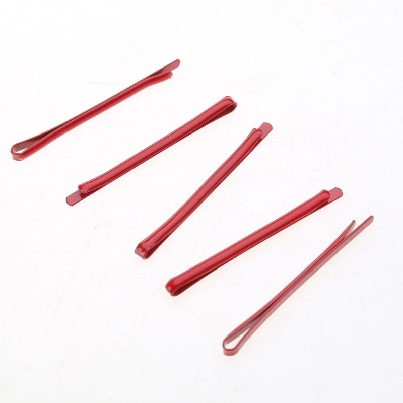 Red Hair Clips Bobby Pins Non Slip Metal Bangs Clips Cosplay Hair Styling Tool