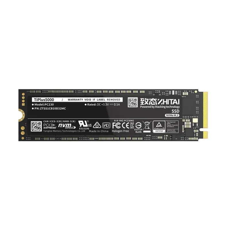 ZHITAI TiPlus5000 SSD NVMe 1.4 M.2 2280 1TB 2TB M2 Hard Disk 3500MB/s PCle Gen 3x4 Internal Solid State Drive for Desktop PC
