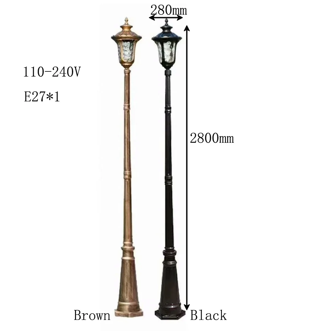 85-260V Decorative super bright Led  Lights Outdoor Garden Lamp Pole