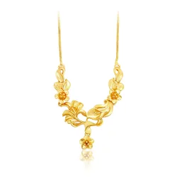 XP Jewelry --- Wedding Blooming Flowers Pendant Necklaces for Women Pure Gold Plated Jewelry Nickel free