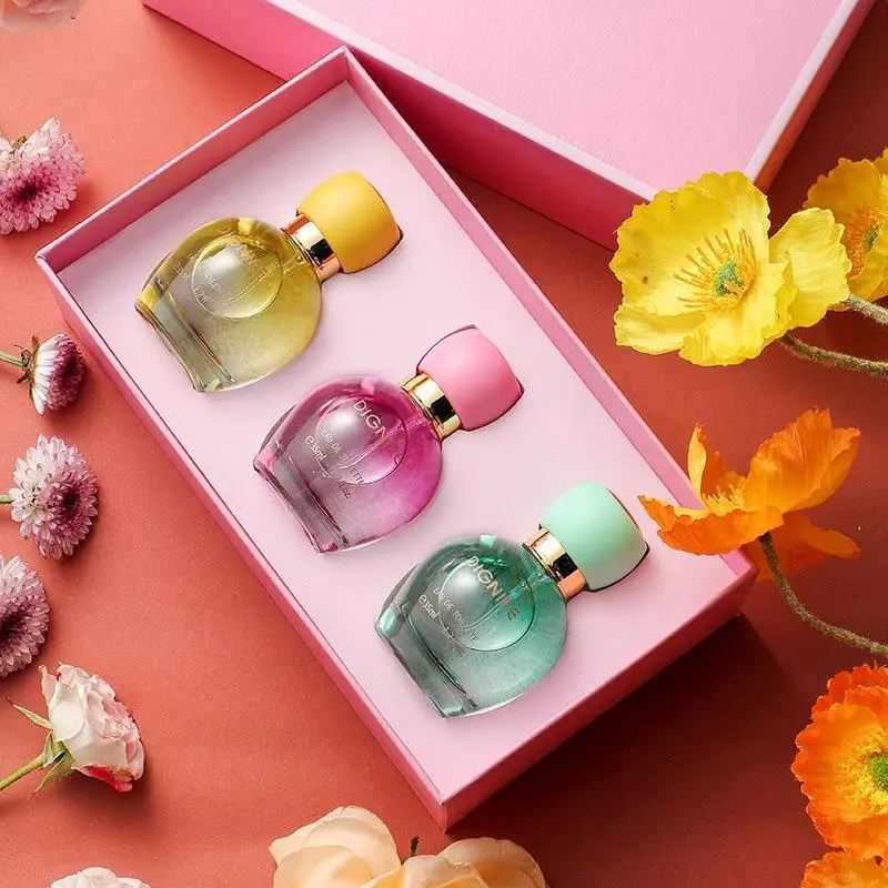 

35ml*3 Women’s Elegant Floral Eau De Parfum Set Long Lasting Warm Sensual Scent with Jasmine Rose Musk Vanilla and Woody Notes