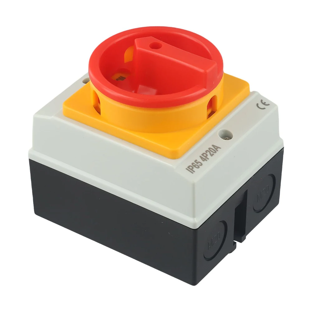 4P 20A 440V Main Switch Circuit Breaker Efficient Conductivity Silver Contacts 4P Rotary Switch For AC Circuits For AC Motors