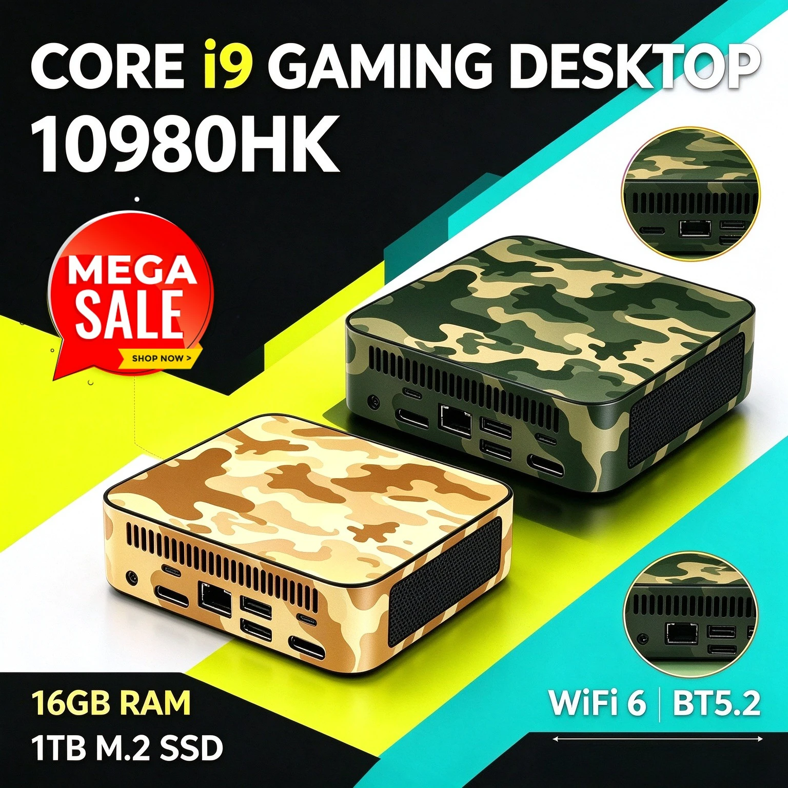 Ssd 1Tb - Mini komputer Intel Core i9 10980HK,