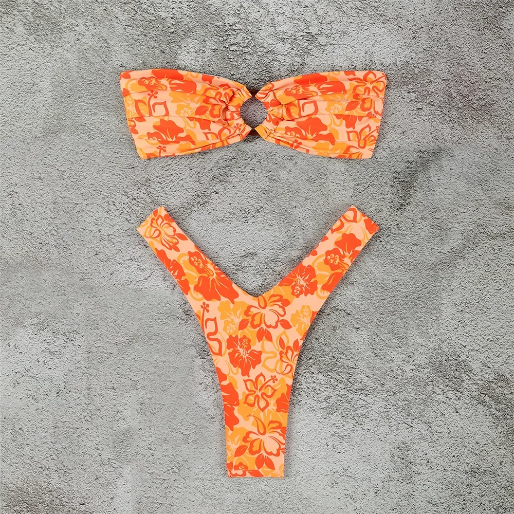 

Micro Bikini Push Up Swimsuits For Women 2024 Sexy Female Swimwear Brazilian Bikini Set Thong Biquini Swim Suits Print Beachwear