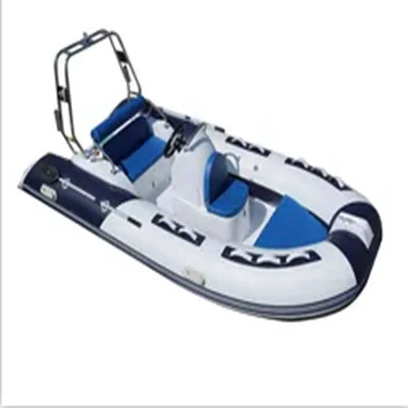 High Buoyancy PVC RIB Boat With Paddle Stainless Steel Ladder Multi Person Offshore Inflatable Speed Boat Custom