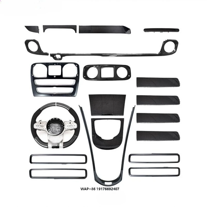 Hot Selling Car Interior Suitable for G-Class W463A W464 Left-hand Drive Dry Carbon Interior 7-piece Package