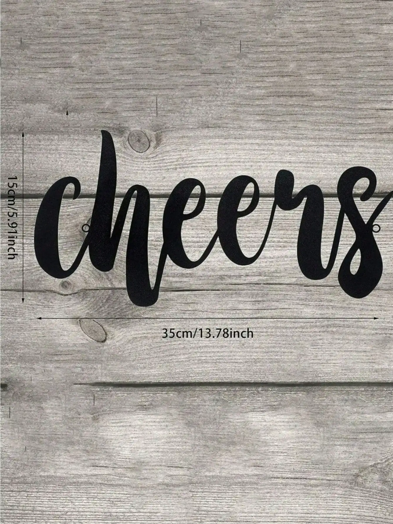 Cheers Black Metal Wall Art, Joyful Decor for Family & Staff Gatherings