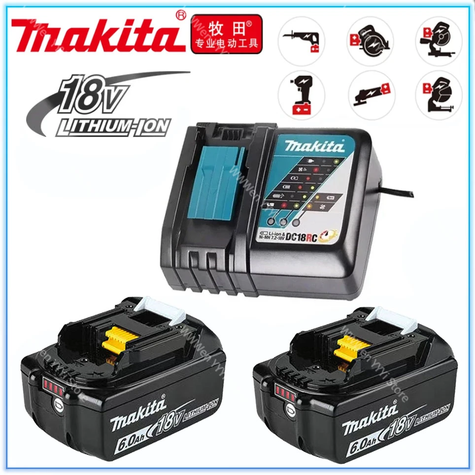 

Genuine BL1860 6AH Makita 18V Battery Power Tools Li-ion Replacement LXT BL1850 BL1840 for 18 V Screwdriver with BMS TPCELL 18V