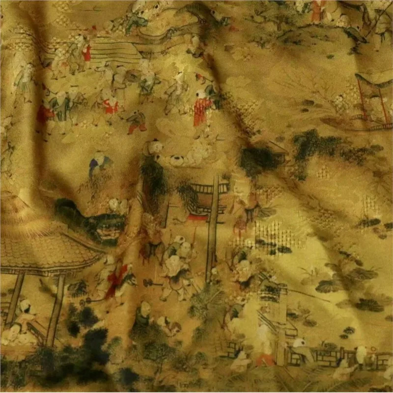 

【 Hundred Sons Bestow Blessings 】 Yulan Satin Fragrant — большая и популярная жаккардовая ткань в китайском стиле.