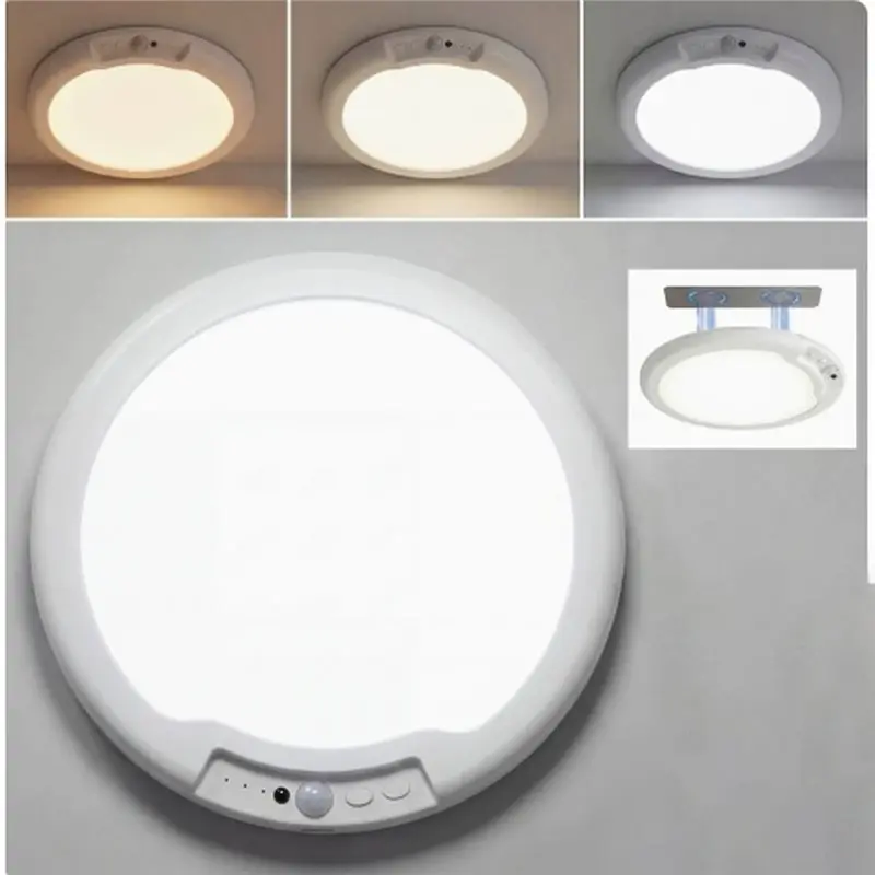 LED Motion Sensor Ceiling Light 3 Color Temperature Night Light