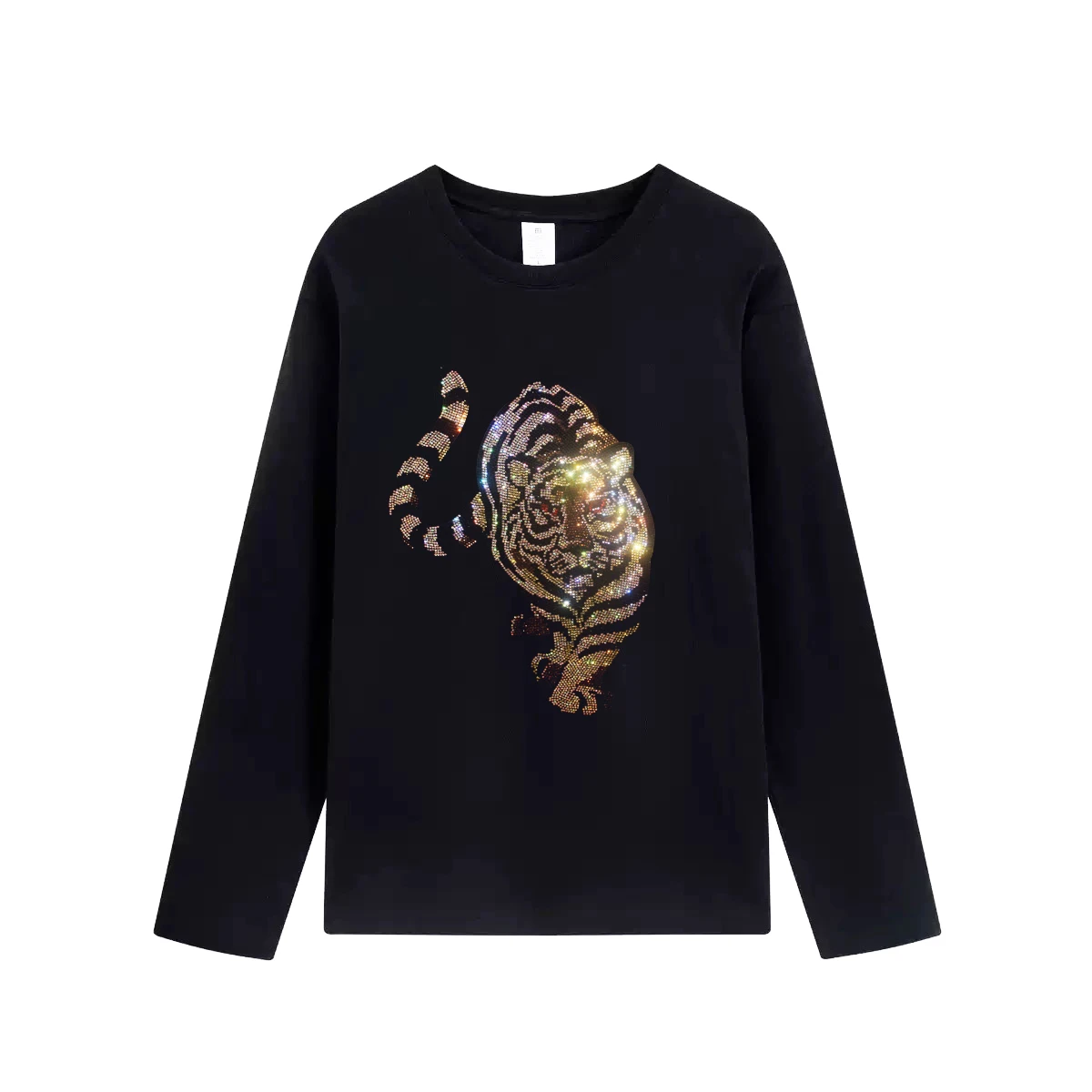 Tiger print t shirts for women 2025 summer new top diamonds females tshirts cotton short sleeve shirts