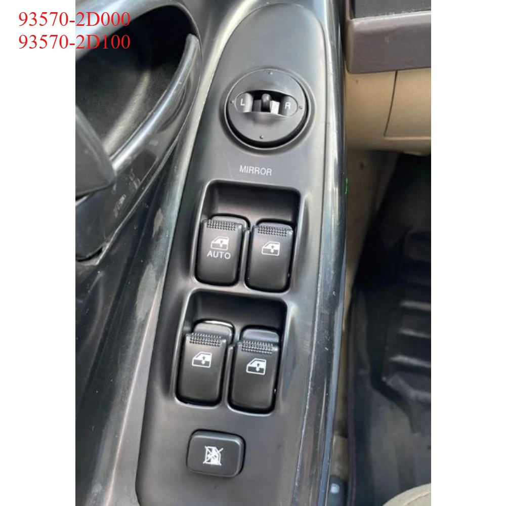 

Genuine Window Glass Lifter Switch Button 1pc for Hyundai Elantra Front Left Brand New Red Black 93570-2D000 93570-2D100