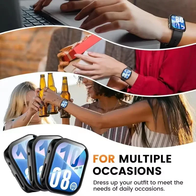 Vetro + Custodia per Huawei Watch Fit 4/4 Pro Protezione schermo in vetro temperato e paraurti protettivo per PC rigido per accessori Huawei Fit 3