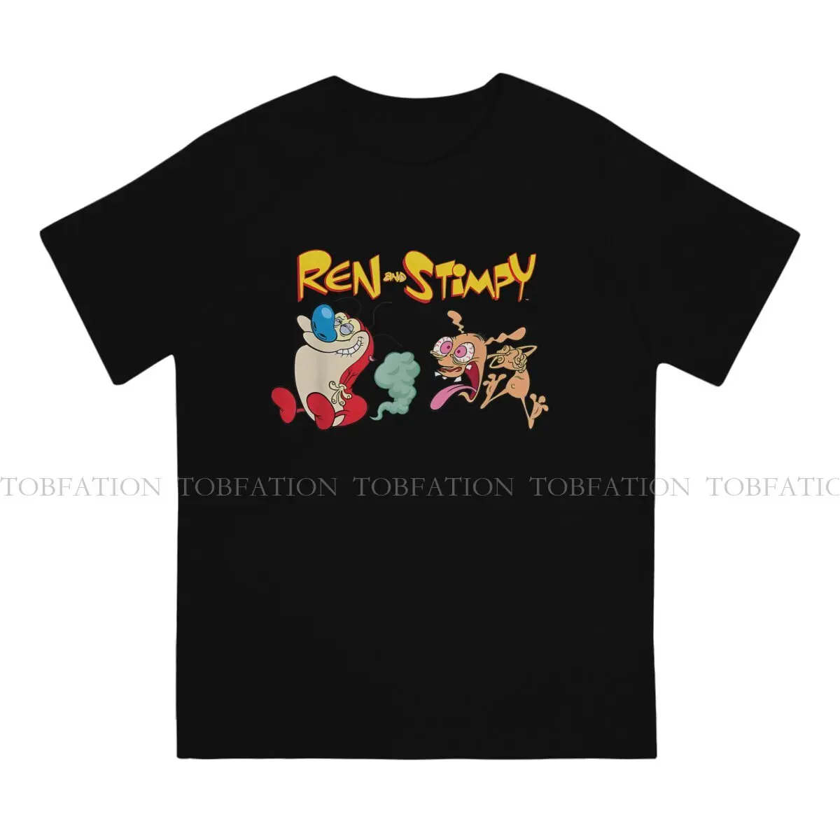 NK Ren The Ren & Stimpy Show Anime Men T Shirt Cotton Gothic Crewneck TShirt Harajuku Tops