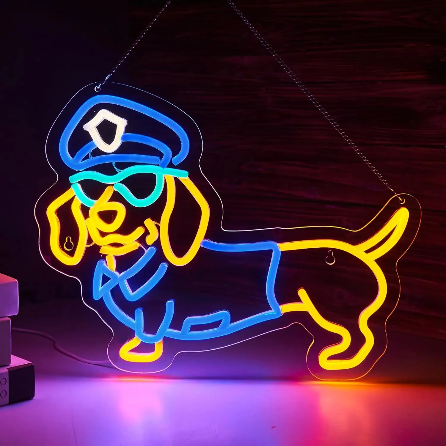 

Неоновая вывеска «Дакшунт» для детской комнаты, настенный светильник, USB LED-подсветка для бара, игровой комнаты, гаража, спальни, украшение, подарок на день рождения