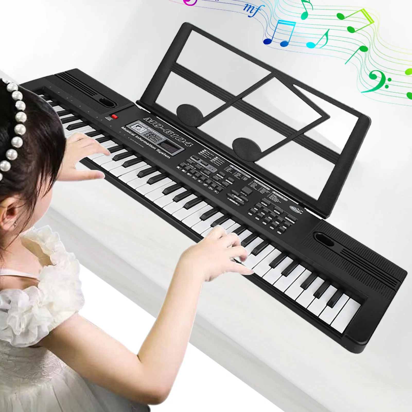 61 Keys Digital Music Electronic Organ Portable Keyboard with Microphone for Children Digital Keyboard Portable Digital Keyboard