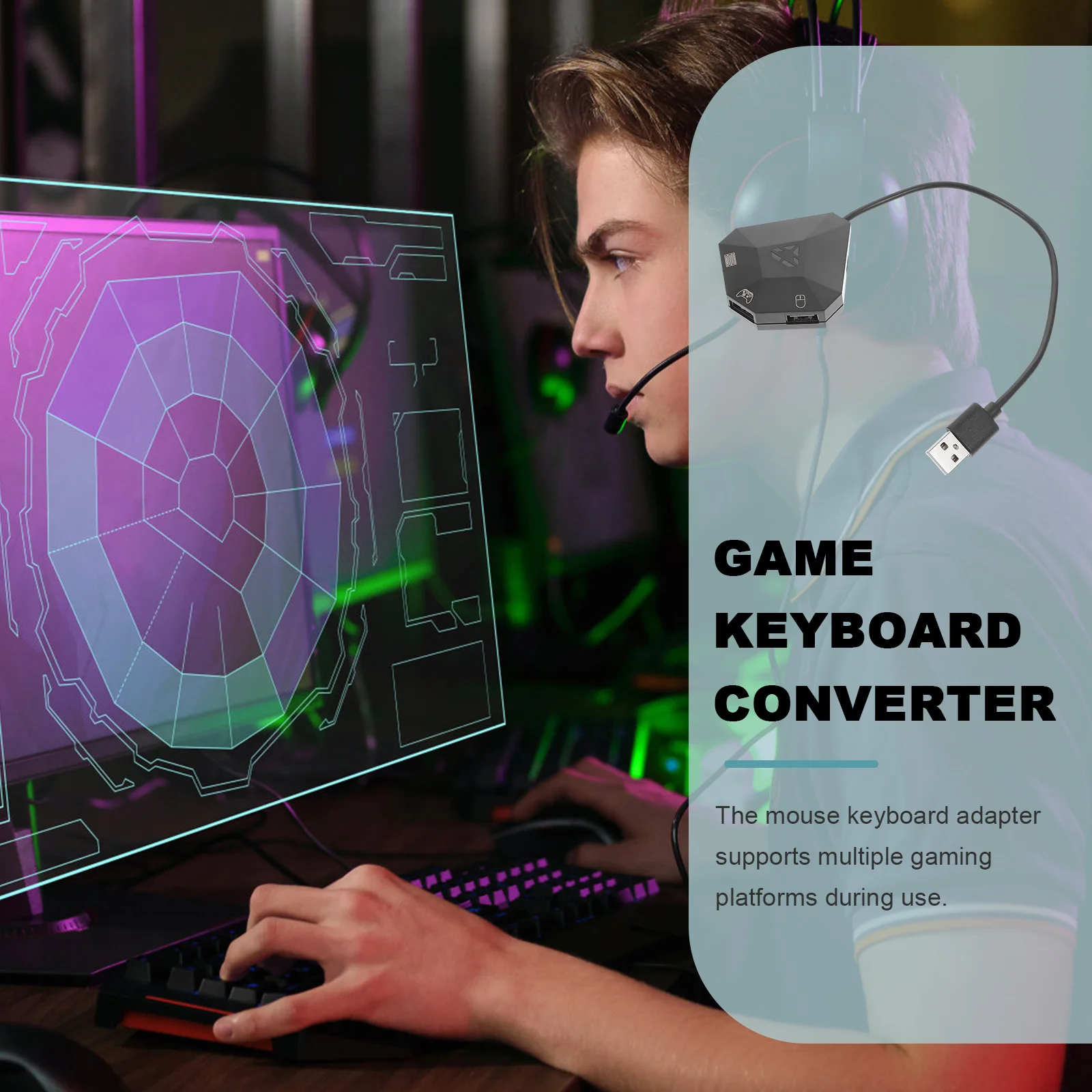 게임 키보드 마우스 변환기 USB 어댑터 이미지