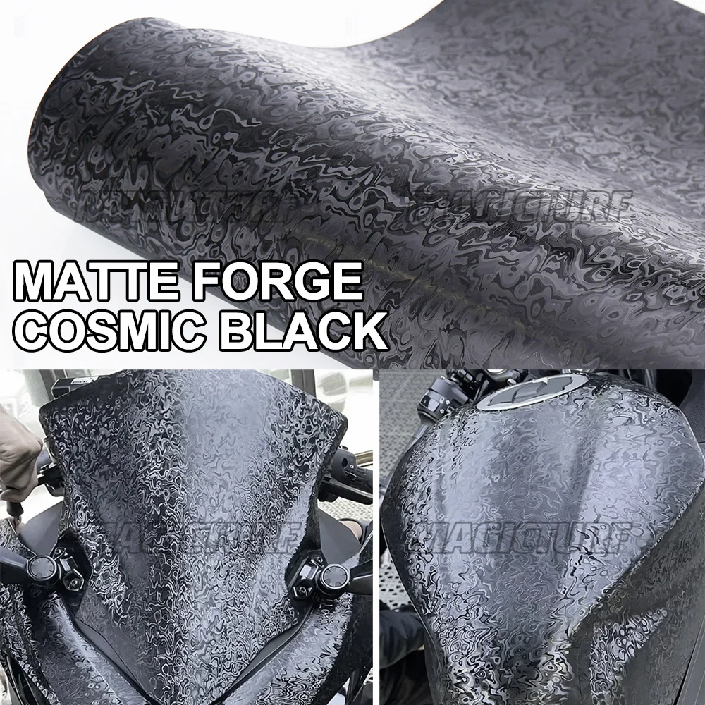 

Motorcycle Matte Forge Cosmic Ghost Black Car Vinyl Wrap Film For S1000RR mt07 PCX125 z900 TmaxNmax v2 Modification Accessories