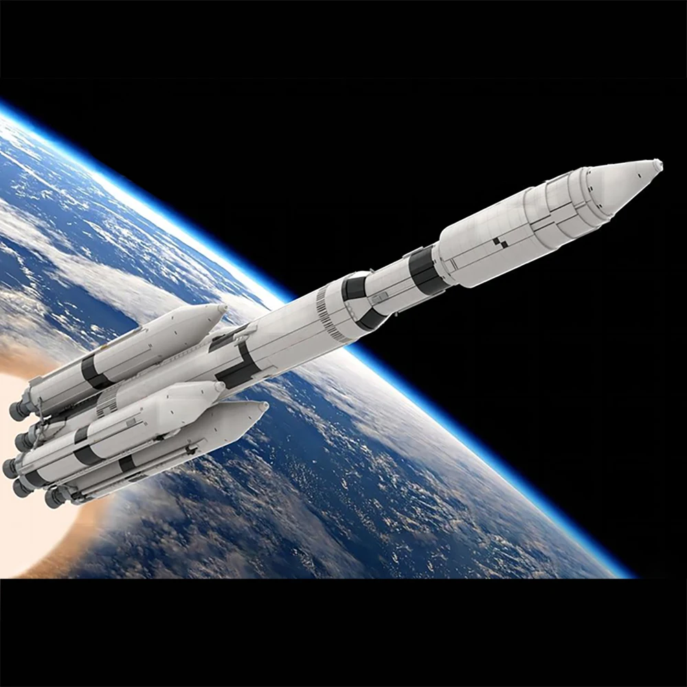 

MOC Saturn V MLV-25L Rocket Building Blocks Space Series Set Big Size Science Explore Vehilce Bricks Toys For Children Kid Gifts