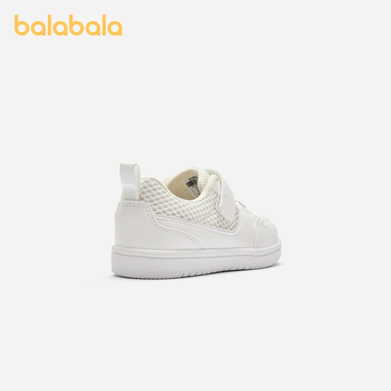 Balabala Baby Walking Shoes Boys Girls Shoes Infant Shoes Shoes for Children 2024 Spring Autumn New Shoes Breathable White Shoes