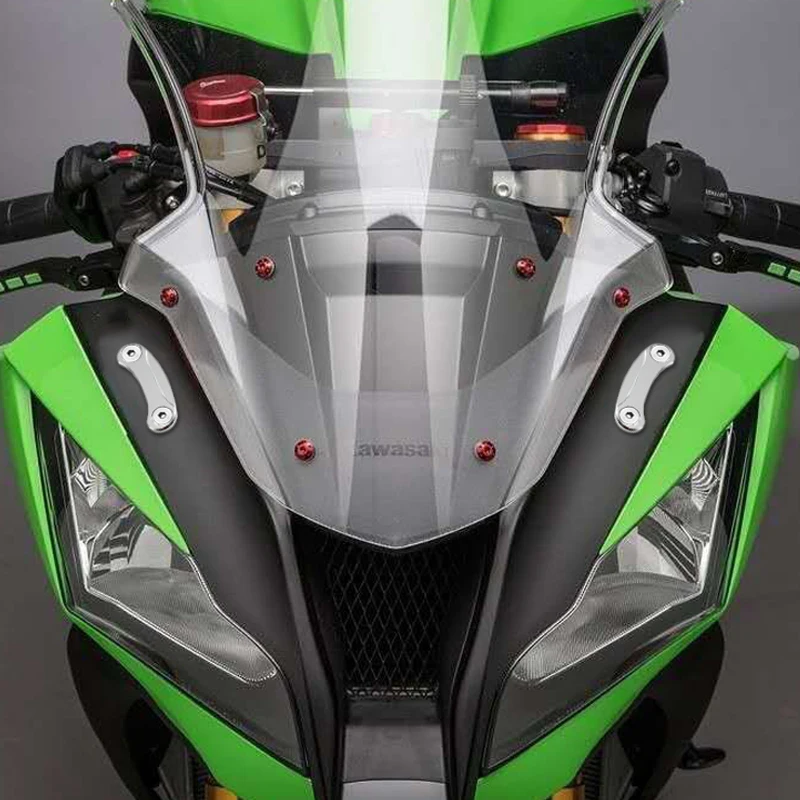 Per ZX-6R ZX-10R ZX6R ZX10R parabrezza moto parabrezza specchio foro Cap Driven Mirror Eliminators Cover zx6r zx10r